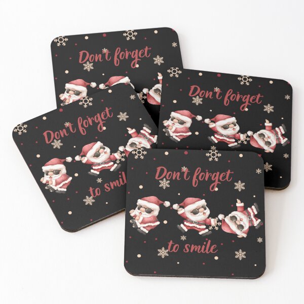 Item preview, Don't forget to smile cute Happy Santa Claus positive vibes  designed and sold by MegiSmile.