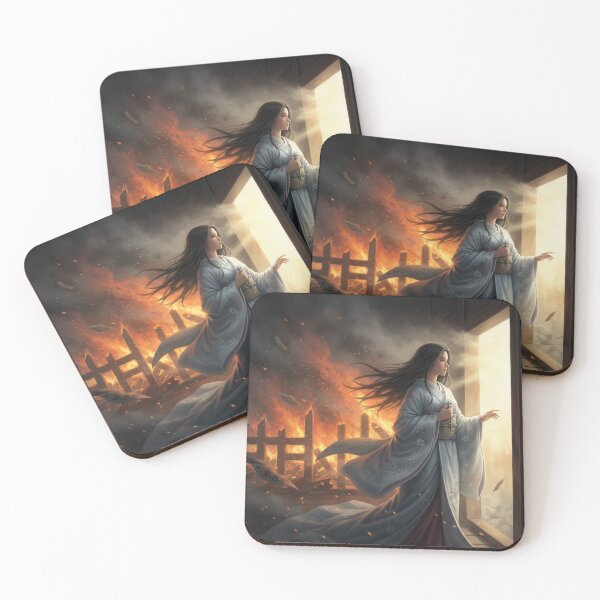 Item preview, Garasha — A Prayer Beyond the Flamesガラシャ ― 炎を越える祈り | Japanese Warlord Art designed and sold by Mori-no-Akari.