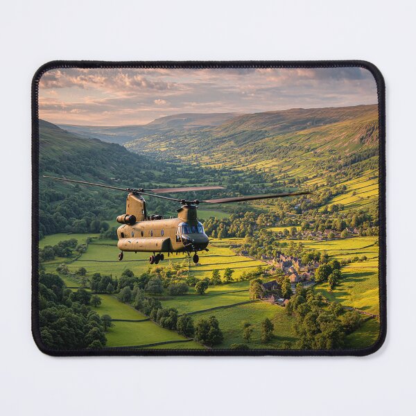 Item preview, Royal Air Force Chinook Sweeping Across Quiet Rural England During Training designed and sold by Skyframe Aviation.
