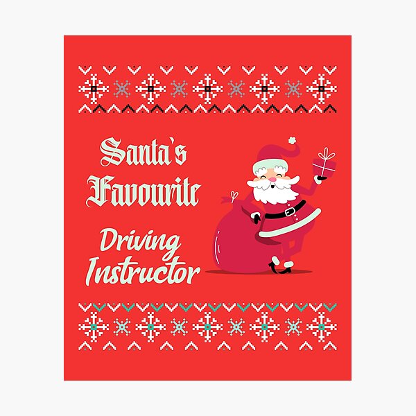 Item preview, Santa's Favourite Driving Instructor designed and sold by SZ DesignZ.