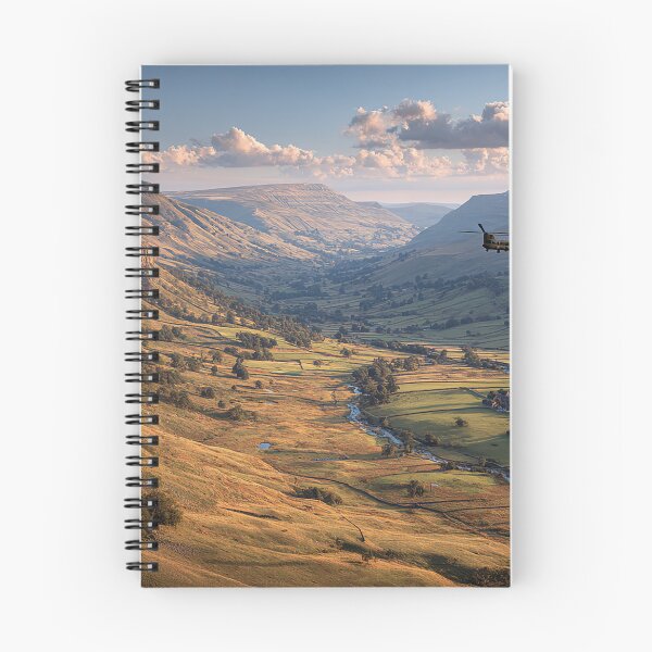 Item preview, Heavy Lift Chinook Gliding Over the British Hills in Calm Weather designed and sold by Skyframe Aviation.