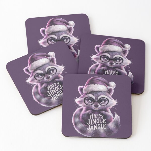 Item preview, Happy Jingle Jangle Mischievous Raccoon Christmas designed and sold by SolaoLab.