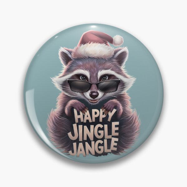 Item preview, Happy Jingle Jangle Sly Raccoon Christmas designed and sold by SolaoLab.