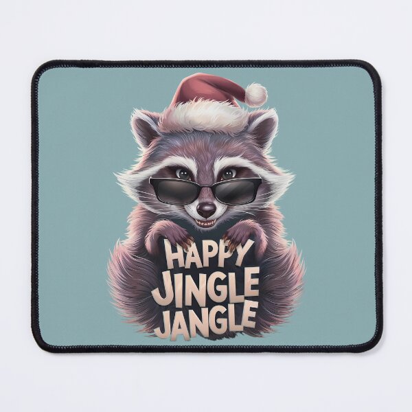Item preview, Happy Jingle Jangle Sly Raccoon Christmas designed and sold by SolaoLab.