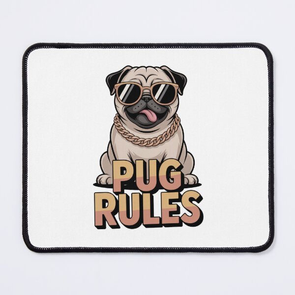 Item preview, Pug Rules - Cool Dog Vibes designed and sold by SilexStudio.