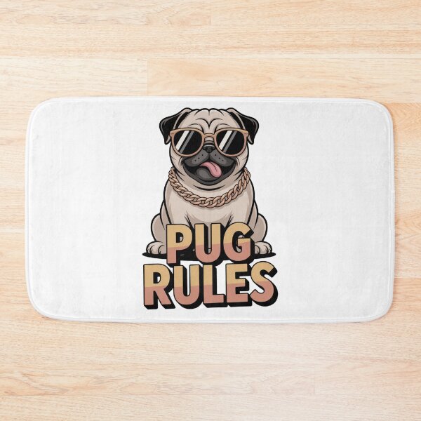 Item preview, Pug Rules - Cool Dog Vibes designed and sold by SilexStudio.