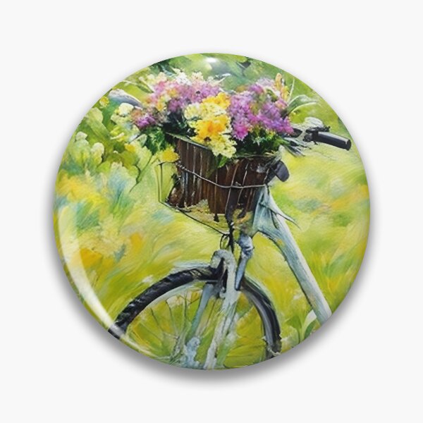 Artikelvorschau, Fahrradkorb mit Blumen entworfen und verkauft von tomorrowsart.