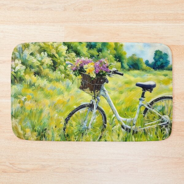 Artikelvorschau, Fahrradkorb mit Blumen entworfen und verkauft von tomorrowsart.