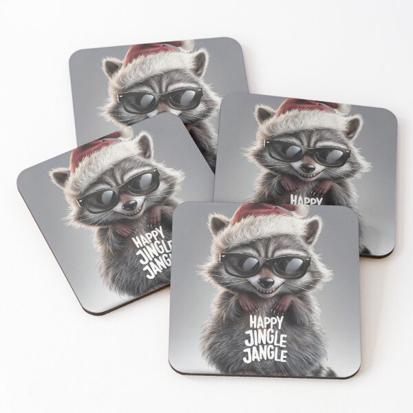 Item preview,  Happy Jingle Jangle Funny Raccoon Christmas designed and sold by SolaoLab.