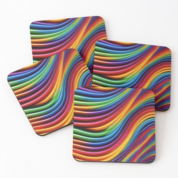 Item preview, logo, picture, illustration, graphics, Texture of neon stripes of multi-colored joy., conceptual art, painting, vivid, dark fantasy multicolor designed and sold by gulka8.