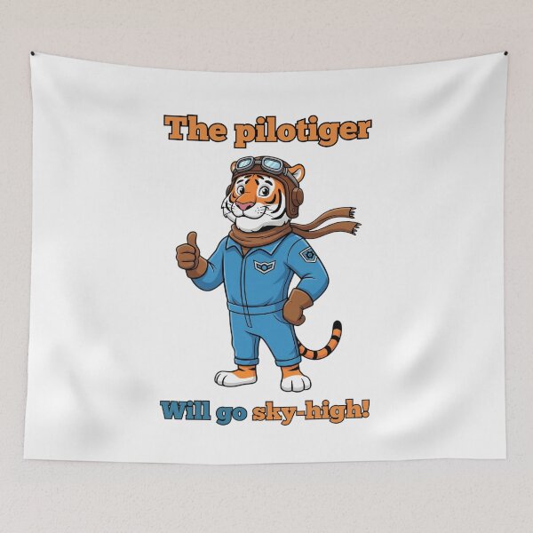 Item preview, The Pilotiger | Pilot Tiger RPG Animal Illustration  designed and sold by Pets & Memes & Stuff.