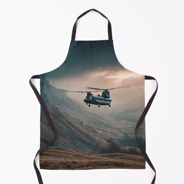 Item preview, Chinook de doble rotor sobrevuela tierras de cultivo con las palas girando designed and sold by Skyframe Aviation.