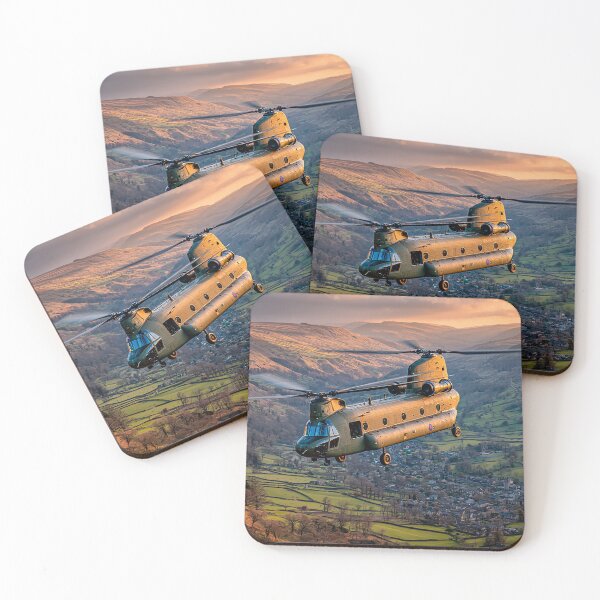 Item preview, British Chinook Over Gentle Hillsides at Dawn designed and sold by Skyframe Aviation.