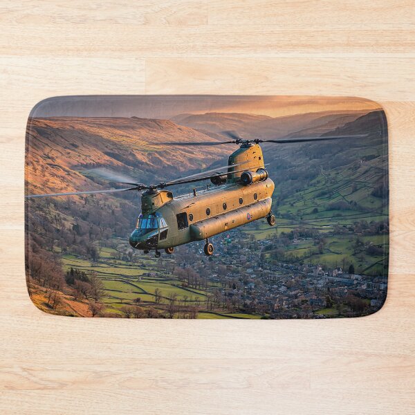 Item preview, British Chinook Over Gentle Hillsides at Dawn designed and sold by Skyframe Aviation.