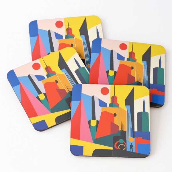 Item preview, Geometric Cityscape: Abstract Urban Dreams designed and sold by TwoDotsStudio.
