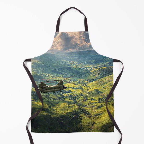Item preview, Boeing Chinook Cruising Over the Rural Landscape in Golden Light designed and sold by Skyframe Aviation.
