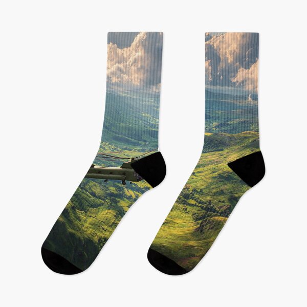 Item preview, Boeing Chinook Cruising Over the Rural Landscape in Golden Light designed and sold by Skyframe Aviation.