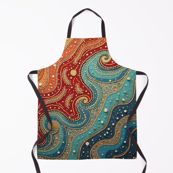 Item preview, Aboriginal Inspired Dot Art - Serenity Of Lava And Ocean designed and sold by GrinGalore.