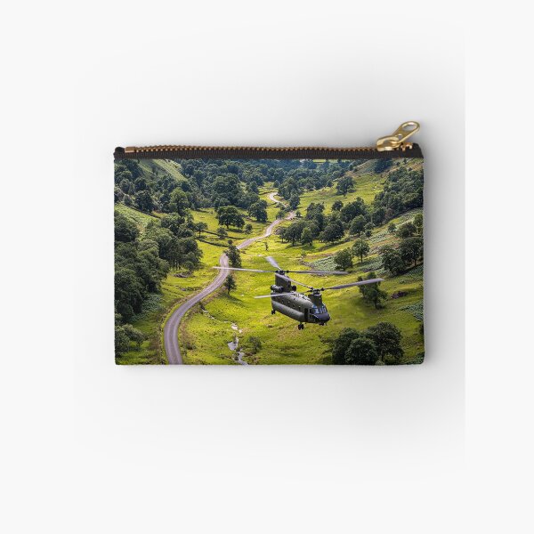 Item preview, Twin Rotor Chinook Flying Above the English Countryside Under Clear Skies designed and sold by Skyframe Aviation.