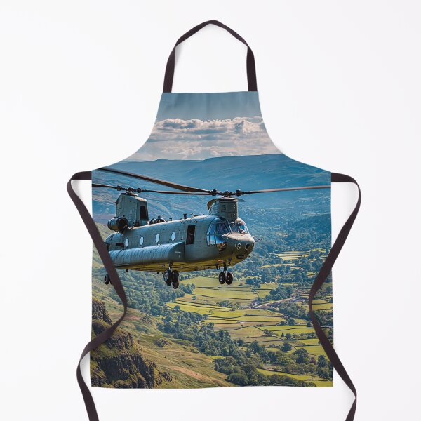 Item preview, Heavy Lift Chinook Soaring Across Farmland Below Above Rolling Hills designed and sold by Skyframe Aviation.