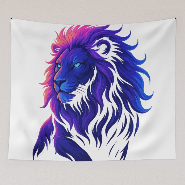 Item preview, Neon Lion King – Electric Glow Art designed and sold by GlowAIDesigns.