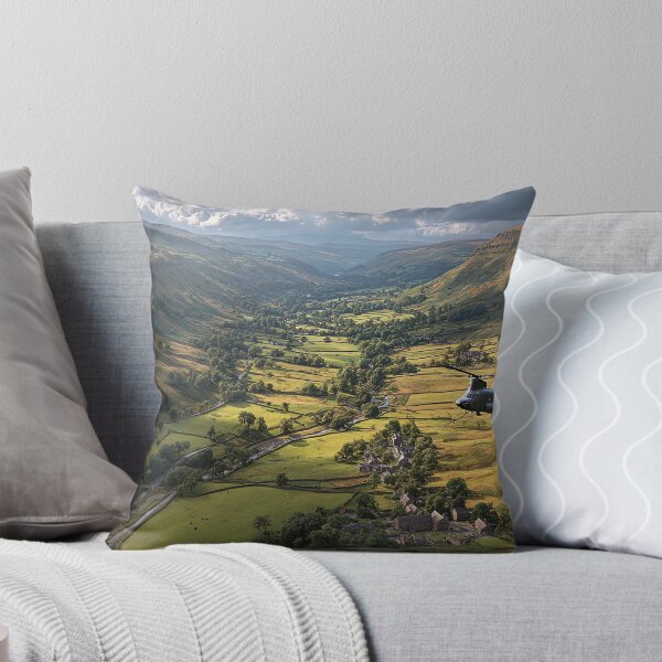 Item preview, The Chinook Helicopter Over the Scenic Landscape Above Rolling Hills designed and sold by Skyframe Aviation.