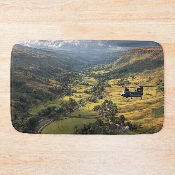 Item preview, The Chinook Helicopter Over the Scenic Landscape Above Rolling Hills designed and sold by Skyframe Aviation.