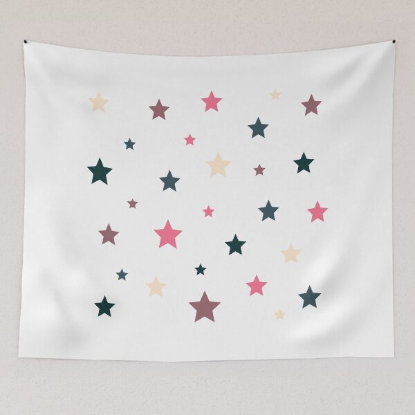 Item preview, Paquete de estrellas en crema rosa apagado y verde azulado oscuro designed and sold by Aesthetic Crew.