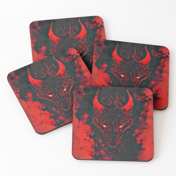 Item preview, Bleeding Shadow Wolf | Red Grunge Nightmare Art designed and sold by Neer arts.