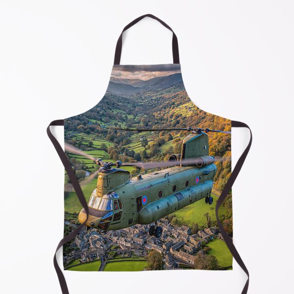 Item preview, Military Chinook Flying Above the Scenic Landscape Under Clear Skies designed and sold by Skyframe Aviation.