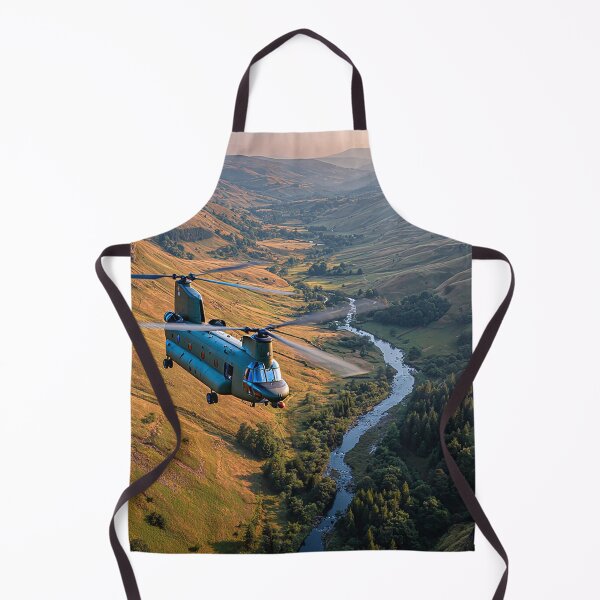 Item preview, Boeing Chinook Cruising Over the British Hills in Calm Weather designed and sold by Skyframe Aviation.