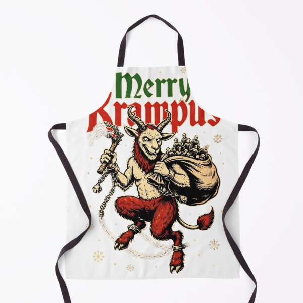 Item preview, Merry Krampus Vintage Illustration - Funny Dark Christmas Horror Shirt designed and sold by GeniePixel.