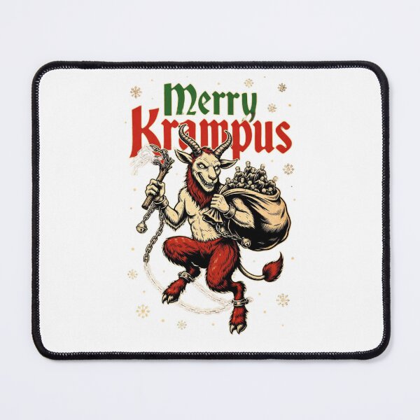 Item preview, Merry Krampus Vintage Illustration - Funny Dark Christmas Horror Shirt designed and sold by GeniePixel.