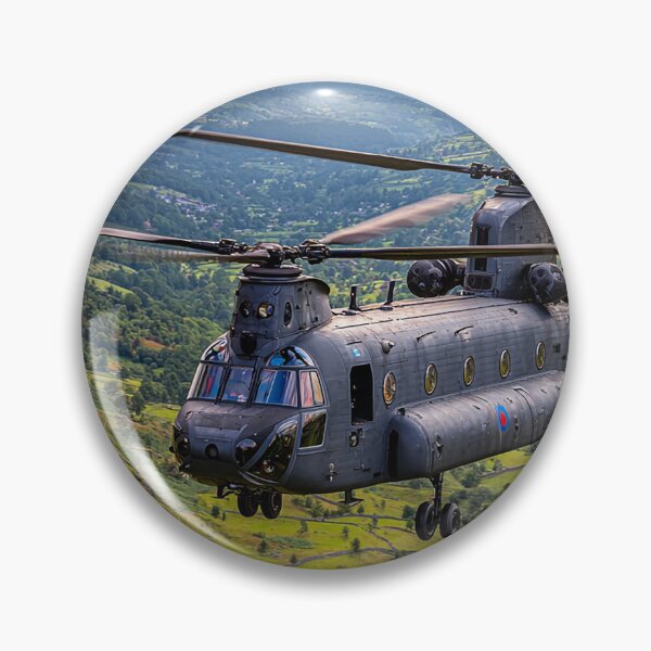 Item preview, Royal Air Force Chinook Passing Over Golden Fields in Bright Daylight designed and sold by Skyframe Aviation.