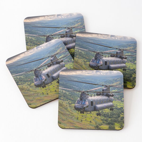 Item preview, Royal Air Force Chinook Passing Over Golden Fields in Bright Daylight designed and sold by Skyframe Aviation.