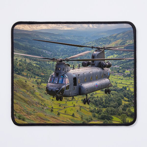 Item preview, Royal Air Force Chinook Passing Over Golden Fields in Bright Daylight designed and sold by Skyframe Aviation.