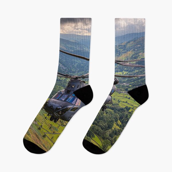 Item preview, Royal Air Force Chinook Passing Over Golden Fields in Bright Daylight designed and sold by Skyframe Aviation.
