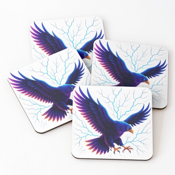 Item preview, Neon Thunder Eagle – Electric Power Art designed and sold by GlowAIDesigns.