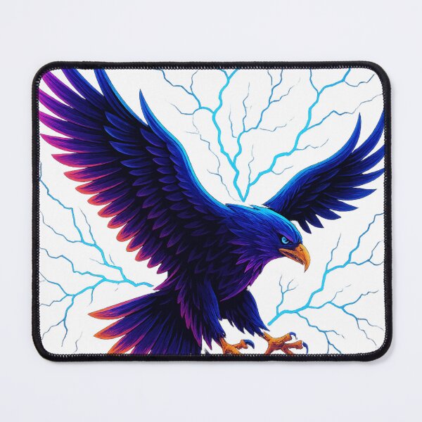 Item preview, Neon Thunder Eagle – Electric Power Art designed and sold by GlowAIDesigns.