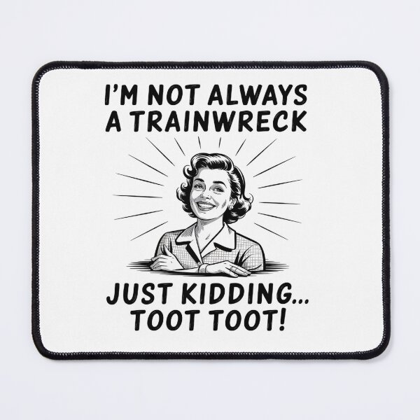 Item preview, I'M Not Always A Trainwreck Just Kidding Toot Toot designed and sold by MaryoKing.