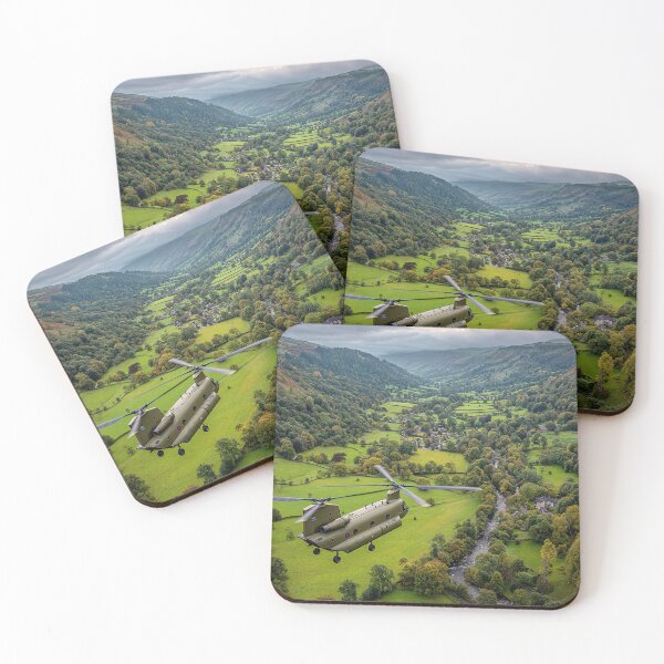 Item preview, Military Chinook Passing Over Quiet Rural England Over Tranquil Fields designed and sold by Skyframe Aviation.