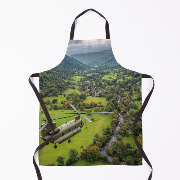 Item preview, Military Chinook Passing Over Quiet Rural England Over Tranquil Fields designed and sold by Skyframe Aviation.