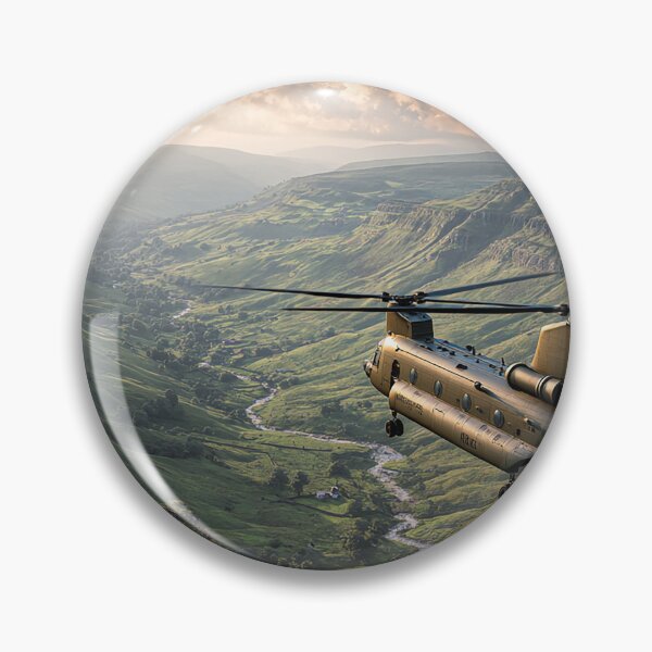 Item preview, Royal Air Force Chinook Moving Through Quiet Rural England in Peaceful Flight designed and sold by Skyframe Aviation.