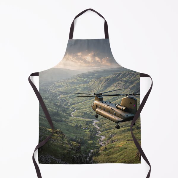 Item preview, Royal Air Force Chinook Moving Through Quiet Rural England in Peaceful Flight designed and sold by Skyframe Aviation.