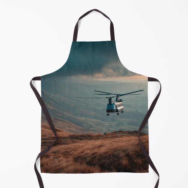 Item preview, British Chinook Passing Over Gentle Hillsides in Evening Sun designed and sold by Skyframe Aviation.