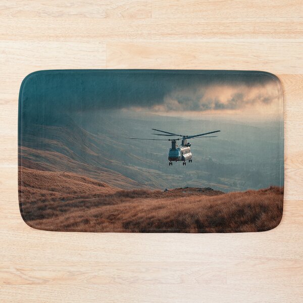 Item preview, British Chinook Passing Over Gentle Hillsides in Evening Sun designed and sold by Skyframe Aviation.