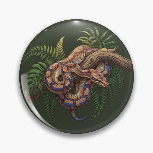 Item preview, Iridescent Rainbow Boa with Tropical Ferns designed and sold by BirdsnStuff.