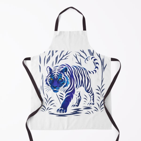 Item preview, Neon Jungle Tiger – Electric Blue Predator designed and sold by GlowAIDesigns.