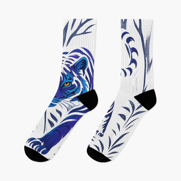 Item preview, Neon Jungle Tiger – Electric Blue Predator designed and sold by GlowAIDesigns.