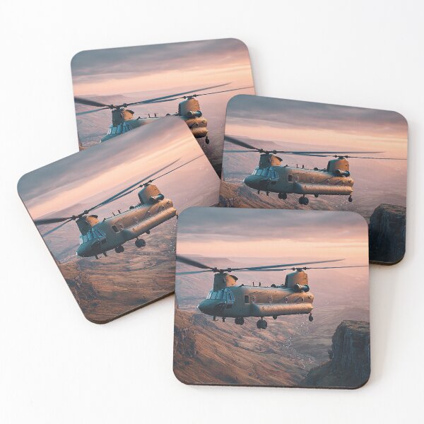 Item preview, Boeing Chinook Passing Over Wooded Countryside on a Clear Day designed and sold by Skyframe Aviation.
